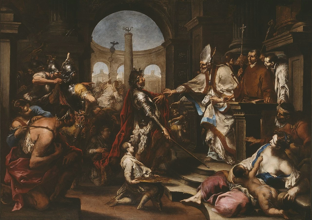 Teodoro cacciato dalla chiesa da sant'Ambrogio - Art Institute of Chicago